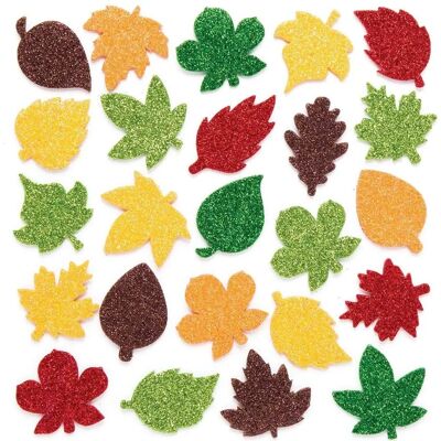 Craft Leaf Glitter Foam Stickers - Pegatinas Craft Leaf Glitter Foam Stickers - Pegatinas