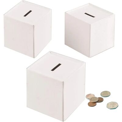 Cube Tirelire - Pack de 3 - 10cm - Cochon d’Inde Cube Tirelire - Pack de 3 - 10cm - Cochon d’Inde