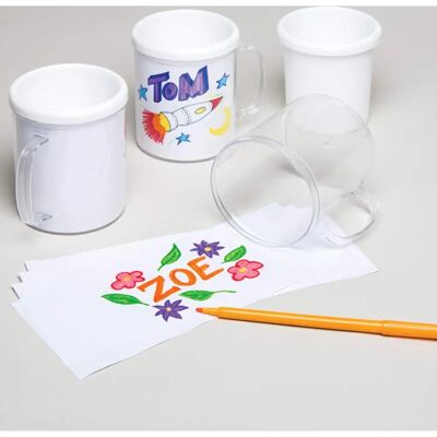Plastic bekers voor kinderen - Ontwerp je eigen beker - 10cm Plastic bekers voor kinderen - Ontwerp je eigen beker - 10cm