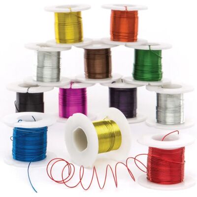 Marque Modèle - Fil de bricolage coloré - 12 bobines Marque Modèle - Fil de bricolage coloré - 12 bobines