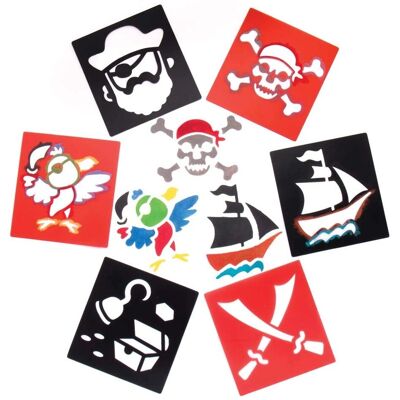 Pochoirs de pirates Baker Ross AR943 - 6 Modèles pour Enfants Pochoirs de pirates Baker Ross AR943 - 6 Modèles pour Enfants