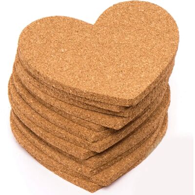Baker Ross Heart Cork Coasters - 30 Heart Shaped Coasters - Rustic Craft Decor Baker Ross Heart Cork Coasters - 30 Heart Shaped Coasters - Rustic Craft Decor