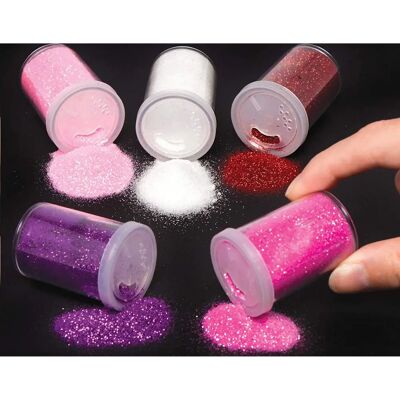 Baker Ross Distributori di Glitter Rossi, Rosa e Viola - Confezione da 5 - Materiale Artistico Baker Ross Distributori di Glitter Rossi, Rosa e Viola - Confezione da 5 - Materiale Artistico