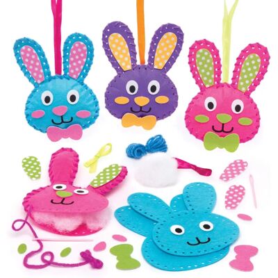 Nähset "Hasen" - 3 Filz-Häschen zum Nähen - Ostern Bastelset Nähset "Hasen" - 3 Filz-Häschen zum Nähen - Ostern Bastelset