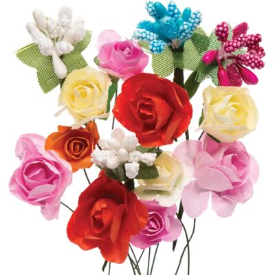 Collection de Fleurs en Papier Baker Ross - 42 Pièces - Multicolore Collection de Fleurs en Papier Baker Ross - 42 Pièces - Multicolore