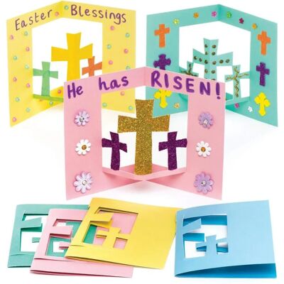 Cartes pop-up croix pastel Baker Ross - Cartes Cartes pop-up croix pastel Baker Ross - Cartes