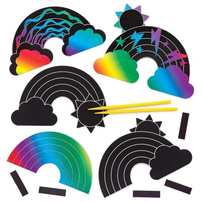 Aimants arc-en-ciel à gratter - 10 pièces - 13-15,5cm Aimants arc-en-ciel à gratter - 10 pièces - 13-15,5cm