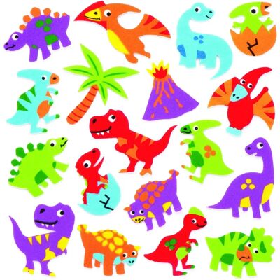Baker Ross Autocollants en Mousse de Dinosaures - 120 Pièces Baker Ross Autocollants en Mousse de Dinosaures - 120 Pièces