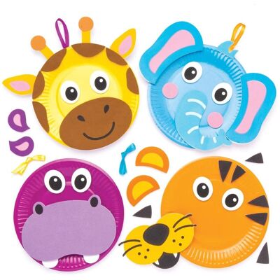 JungleCraft - Animal Paper Plate Kit - 4-pack JungleCraft - Animal Paper Plate Kit - 4-pack