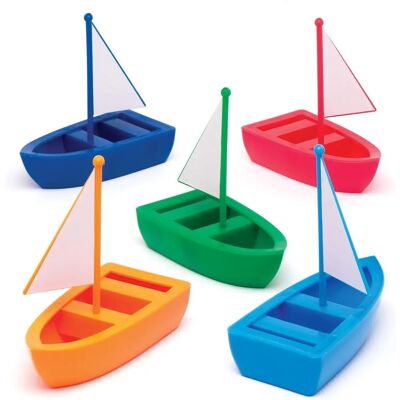 Créez vos propres voiliers en plastique - Pack de 5 Créez vos propres voiliers en plastique - Pack de 5