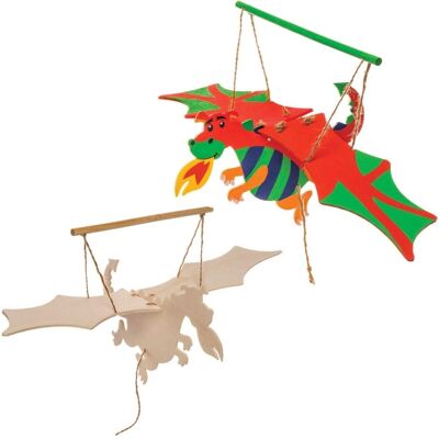Kit Marionnette Dragon en Bois Baker Ross - Multicolore - 15cm - Type bois Kit Marionnette Dragon en Bois Baker Ross - Multicolore - 15cm - Type bois