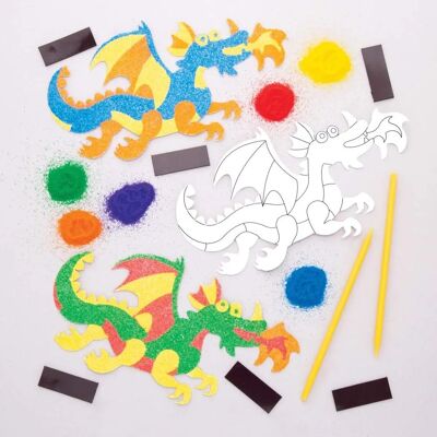 Marque : Magnets de frigo DIY - 6 Kits d'art en sable - Créations de dragons chinois - Art en sable pour enfants Marque : Magnets de frigo DIY - 6 Kits d'art en sable - Créations de dragons chinois - Art en sable pour enfants