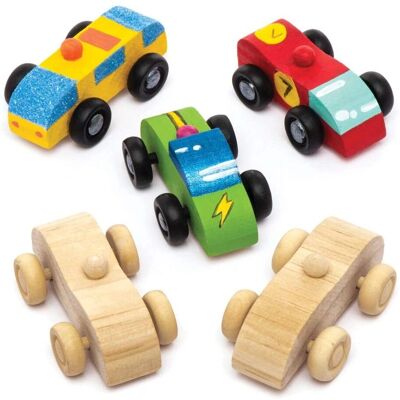 Set de Coches de Madera Baker Ross - 5 Autos para Pintar Set de Coches de Madera Baker Ross - 5 Autos para Pintar