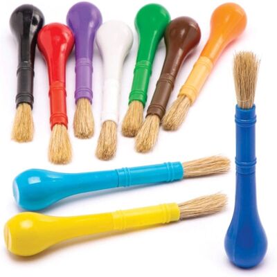 Pinceaux faciles à tenir Baker Ross - Paquet de 10 - 13-18 cm Pinceaux faciles à tenir Baker Ross - Paquet de 10 - 13-18 cm