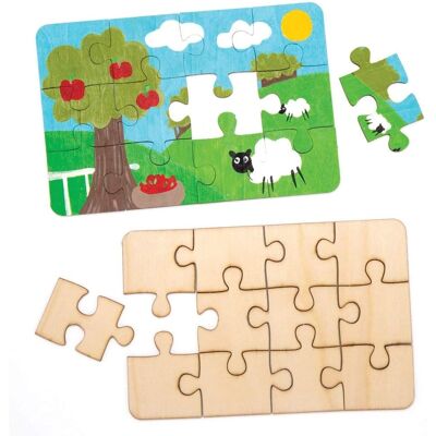 Puzzle en Bois Baker Ross (Pack de 8) - Activités Créatives Puzzle en Bois Baker Ross (Pack de 8) - Activités Créatives
