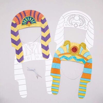 Kit de coiffes de pharaon Baker Ross - Accessoire de costume enfant Kit de coiffes de pharaon Baker Ross - Accessoire de costume enfant