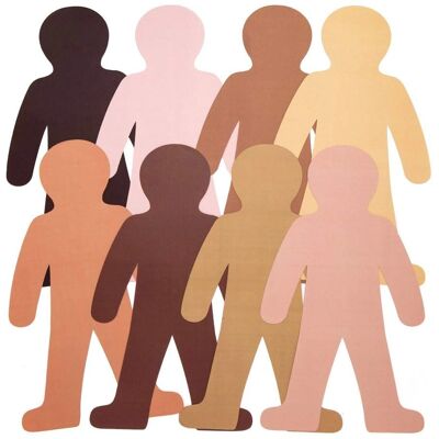 Découpes de Personnes en Ton de Peau - Pack de 56 - Fournitures d'Artisanat Découpes de Personnes en Ton de Peau - Pack de 56 - Fournitures d'Artisanat