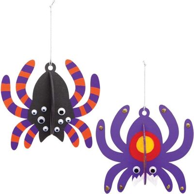 Baker Ross 14cm Houten 3D Spin Decoraties - Halloween Knutselset Baker Ross 14cm Houten 3D Spin Decoraties - Halloween Knutselset