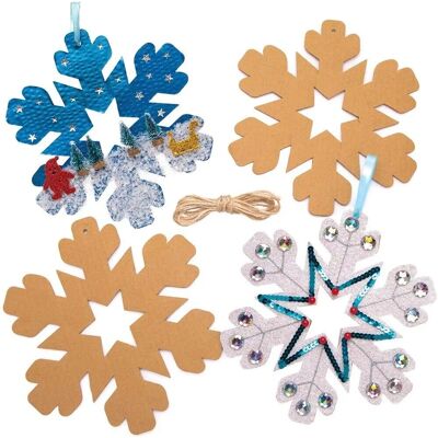 Baker Ross Couronnes Flocon de Neige - 10 Décorations 23cm Baker Ross Couronnes Flocon de Neige - 10 Décorations 23cm