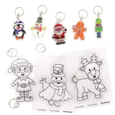 Baker Ross Weihnachts Schrumpf Schlüsselanhänger Set - Verschillende Designs Baker Ross Weihnachts Schrumpf Schlüsselanhänger Set - Verschillende Designs