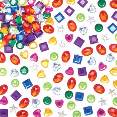 Bijoux acryliques auto-adhésifs - Pack de 800 - Couleurs multiples Bijoux acryliques auto-adhésifs - Pack de 800 - Couleurs multiples