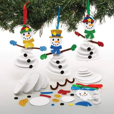 Kits de décoration bonhomme de neige à empiler Baker Ross - 6 pièces - Publicité Kits de décoration bonhomme de neige à empiler Baker Ross - 6 pièces - Publicité