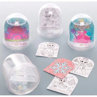 Kit de boules à neige Baker Ross - 4 Designs, 5cm Hauteur Kit de boules à neige Baker Ross - 4 Designs, 5cm Hauteur