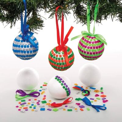Kit di mosaico per palline natalizie - 4 varianti di colore - Decorazioni natalizie Kit di mosaico per palline natalizie - 4 varianti di colore - Decorazioni natalizie