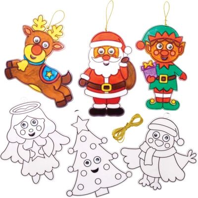 Décorations de Noël à yeux qui bougent Baker Ross - Paquet de 8 Décorations de Noël à yeux qui bougent Baker Ross - Paquet de 8