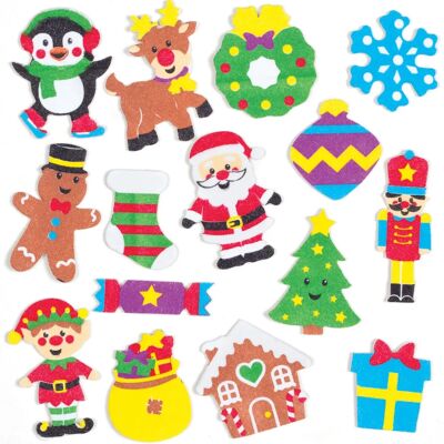Autocollants de Noël en mousse - 120 pièces Autocollants de Noël en mousse - 120 pièces