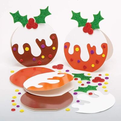 Kits de cartes de Noël pudding - Pack de 6 Kits de cartes de Noël pudding - Pack de 6