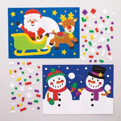 Kit de Mosaïque de Noël Baker Ross - Scènes Festives Kit de Mosaïque de Noël Baker Ross - Scènes Festives