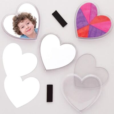 Magnetas de corazón DIY Baker Ross - 6 kits - Verde Magnetas de corazón DIY Baker Ross - 6 kits - Verde