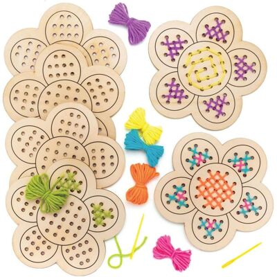 Kit di fiori in legno Baker Ross - Confezione da 4 Kit di fiori in legno Baker Ross - Confezione da 4