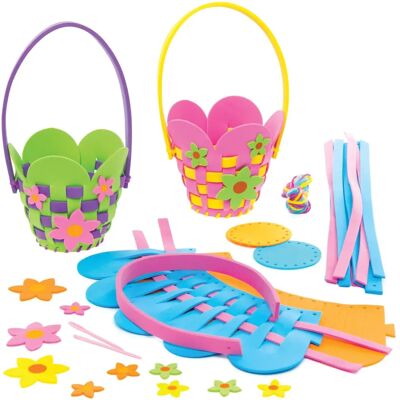 Kit de paniers à fleurs tressés Baker Ross - 4 pièces Kit de paniers à fleurs tressés Baker Ross - 4 pièces
