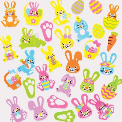 Autocollants de Lapin en Mousse Baker Ross - 120 Pièces Autocollants de Lapin en Mousse Baker Ross - 120 Pièces