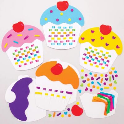 Kit de Couture Cupcake Baker Ross - 6 Sets de Tissage Colorés - 16,5cm Kit de Couture Cupcake Baker Ross - 6 Sets de Tissage Colorés - 16,5cm