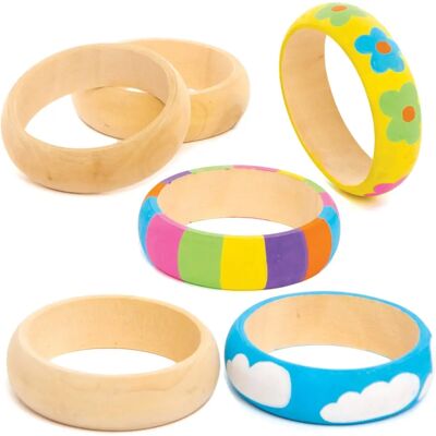 Baker Ross Träarmband - Paket med 4 pysselset Baker Ross Träarmband - Paket med 4 pysselset