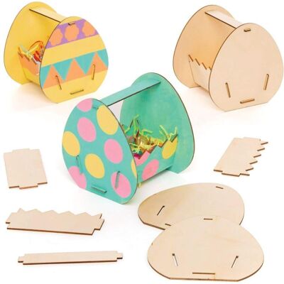 Kits de paniers œufs de Pâques en bois - Artisanat de Pâques Kits de paniers œufs de Pâques en bois - Artisanat de Pâques