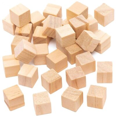 Cubes en bois Baker Ross - 100 pcs - Effets 3D - 15mm Cubes en bois Baker Ross - 100 pcs - Effets 3D - 15mm
