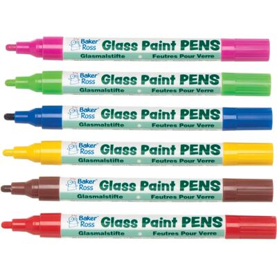 Deko-Malstifte, Packung mit verschieden Farben (6 Stück) - 6 vers. Glitzerfarben pro Packung. Zum Dekorieren von Porzellan & Keramik - Pinturas para decorar en vidrio y cerámica Deko-Malstifte, Packung mit verschieden Farben (6 Stück) - 6 vers. Glitzerfarben pro Packung. Zum Dekorieren von Porzellan & Keramik - Pinturas para decorar en vidrio y cerámica