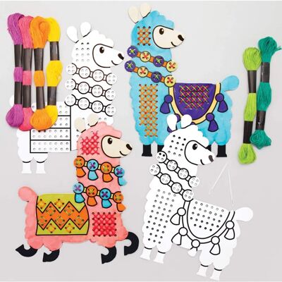 Lovely Llama Kits de broderie à points de croix - Pack de 5 Lovely Llama Kits de broderie à points de croix - Pack de 5