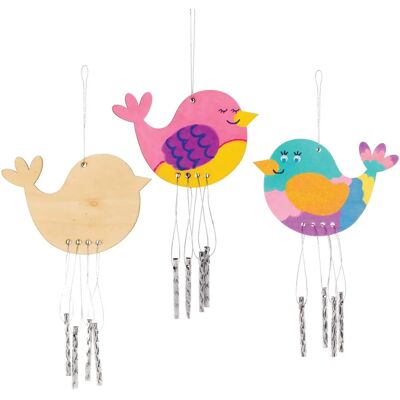 Holz-Windspiele „Vogel“ - 4 Stück - Windchimes Holz-Windspiele „Vogel“ - 4 Stück - Windchimes