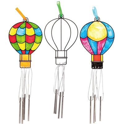 Carillons à effet vitrail montgolfières Baker Ross - Pack de 4 - 14cm Carillons à effet vitrail montgolfières Baker Ross - Pack de 4 - 14cm