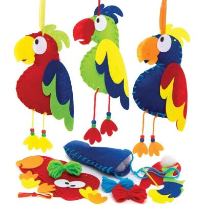 Kits de Décoration à Coudre Perroquets - Amusement pour Enfants Kits de Décoration à Coudre Perroquets - Amusement pour Enfants