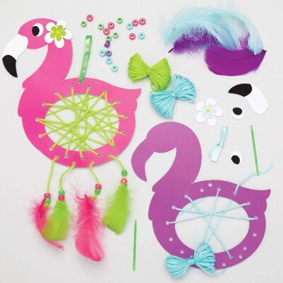 Kit attrape-rêves flamant rose Baker Ross - 32cm Kit attrape-rêves flamant rose Baker Ross - 32cm