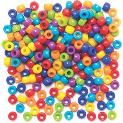 Perles arc-en-ciel Baker Ross - 800 pièces - Couleurs variées - 6mm - Création Perles arc-en-ciel Baker Ross - 800 pièces - Couleurs variées - 6mm - Création
