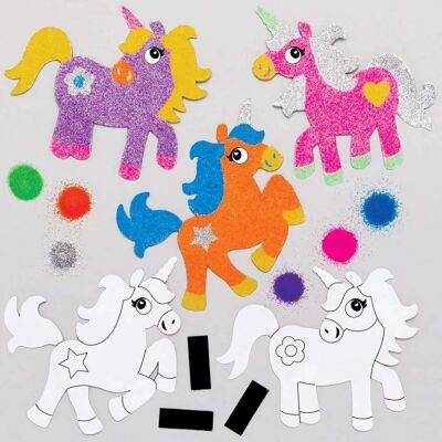 Aimants en Sable Arc-en-Ciel de Licorne - Pack de 6 pour Bricolage Aimants en Sable Arc-en-Ciel de Licorne - Pack de 6 pour Bricolage