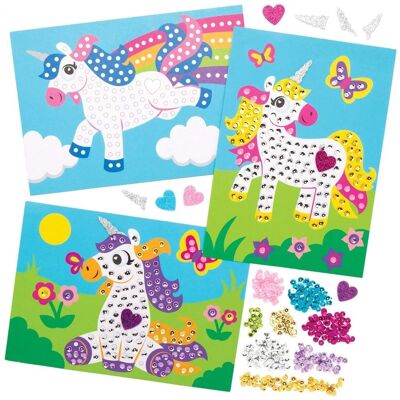 Kit d'Artisanat de Sequins Licorne Baker Ross - 4 Images, 15cm x 21cm Kit d'Artisanat de Sequins Licorne Baker Ross - 4 Images, 15cm x 21cm