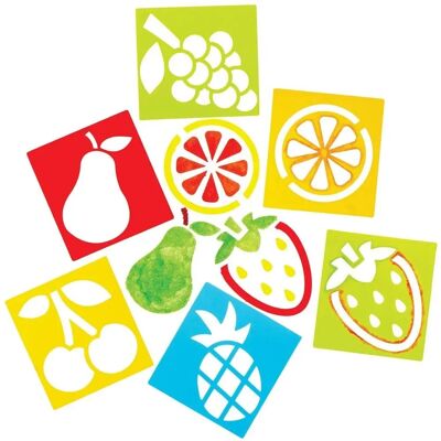 Pochoirs fruits Baker Ross - 8 pièces en plastique Pochoirs fruits Baker Ross - 8 pièces en plastique